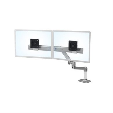 Ergotron LX Desk Dual Direct Arm (Polished Aluminium)