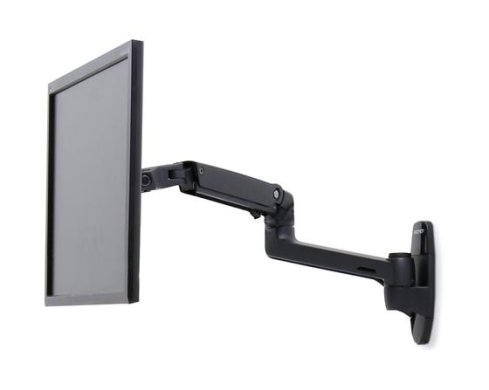 Ergotron LX Wall Mount LCD Arm (Matte Black)