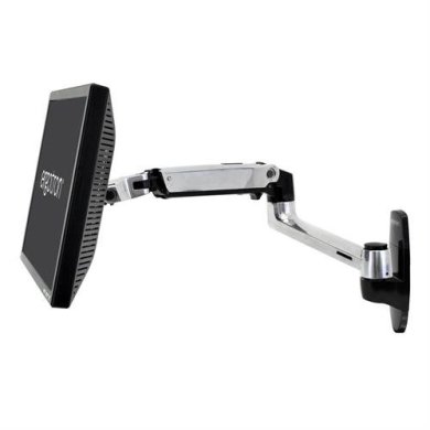 Ergotron LX Wall Mount LCD Arm (Polished Aluminium)