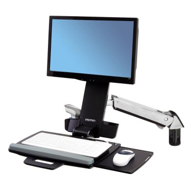 Ergotron StyleView® Sit-Stand Combo Arm (Polished Aluminum)