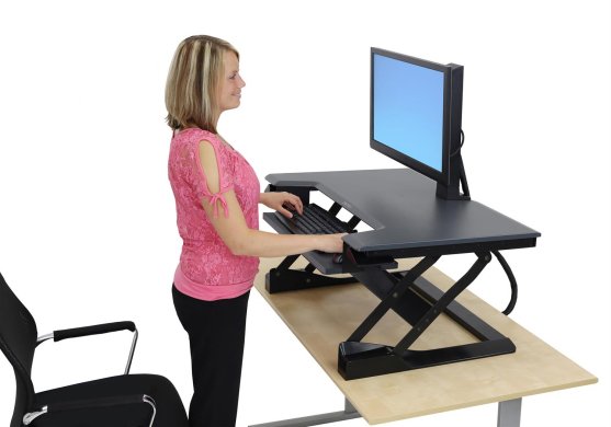 Ergotron WorkFit Single HD Monitor Kit (Black)